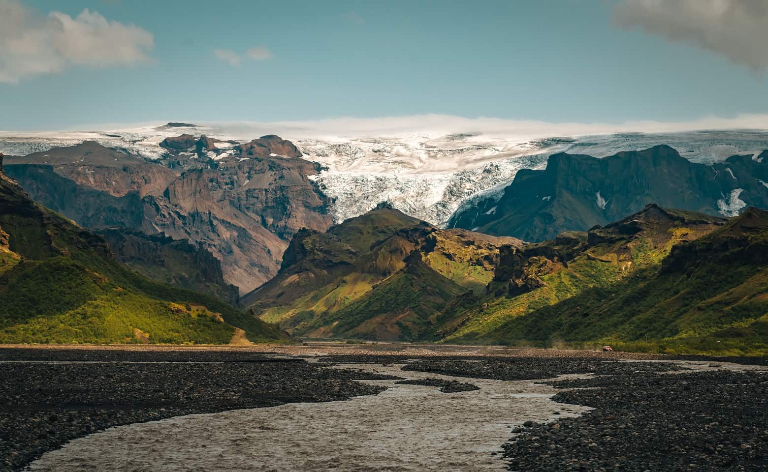 GlassHive Podtel in a volcanic landscape